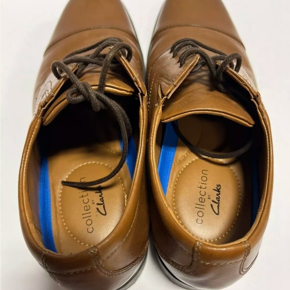 Clarks Mens Tilden Cap Oxford Tan Leather Size 9 M display picture 2